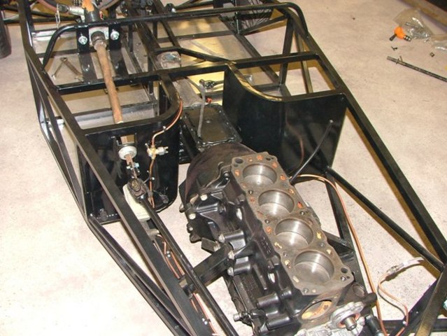 engine and gearbox in